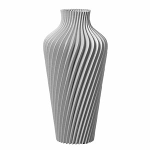 Vase design à poser spirilus blanc