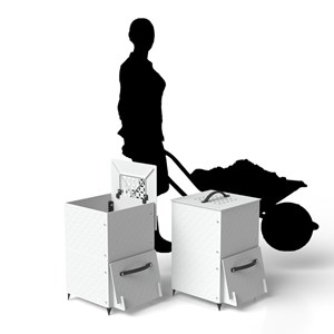 Composteur d'extérieur 90l noir