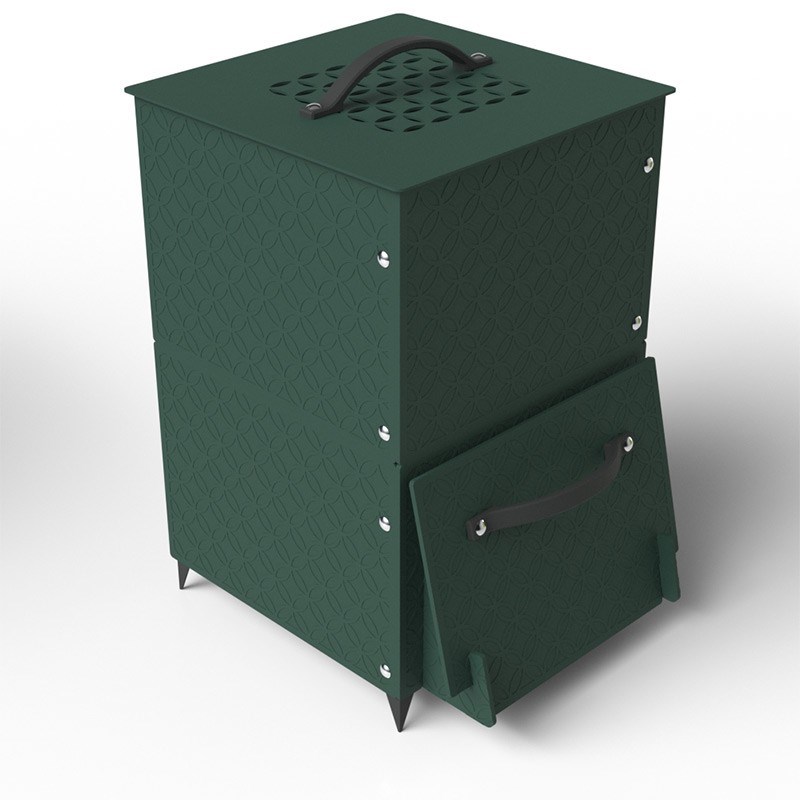 Iriso - Composteur d'extérieur 90l vert foncé