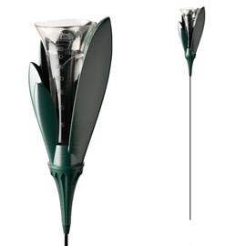 Pluviomètre de jardin design vert foncé