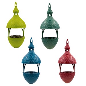 Mangeoire pour oiseaux forme gland rouge