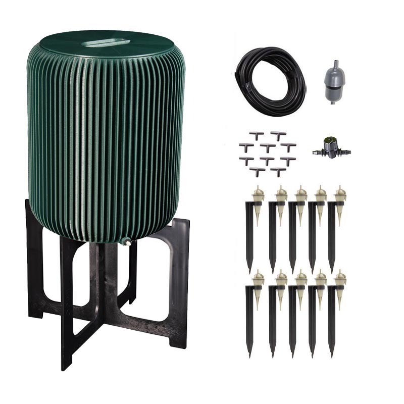 Arrosage goutte à goutte automatique avec réserve d'eau 25l vert foncé