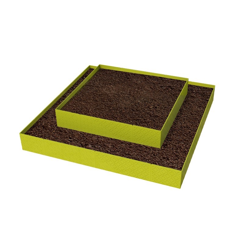 Carré de jardin modulable 120x120cm - sans fond - vert anis