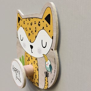 Patère murale enfant porte-manteau bois