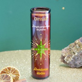 Bougie de prière abondance étoilée