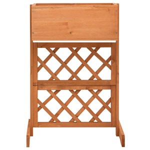 Jardinière à treillis de jardin 45 x 45 x 30 x 74 cm bois marron