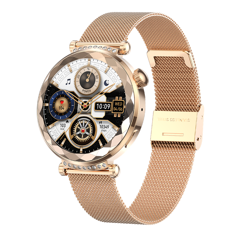 Montre connectée amoled- edition zénith or