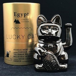 Chat japonais porte bonheur maneki neko noir egypte