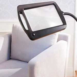 Loupe sur pied 5x - flexible 100 cm - 12 led - lecture et bricolage