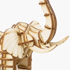Puzzle 3d animaux, l'éléphant