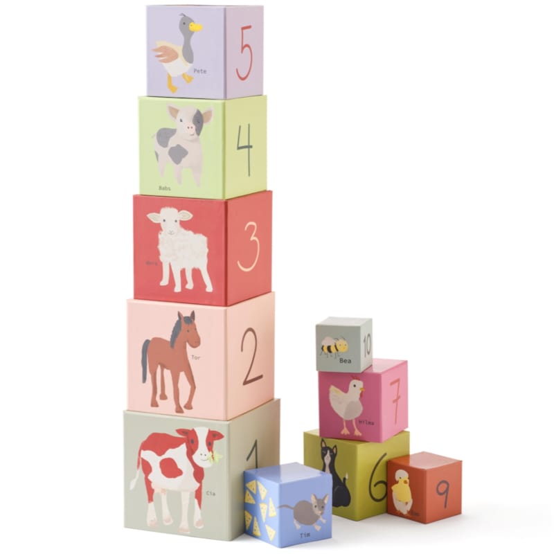Cubes à empiler en carton aiden
