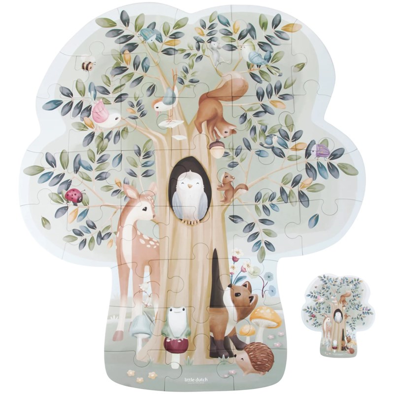 Puzzle de sol en carton fsc forest friends