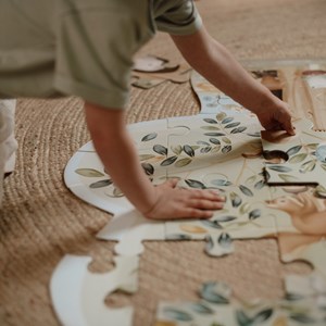 Puzzle de sol en carton fsc forest friends