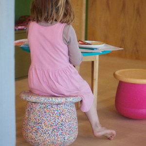 Tabouret enfant modulaire base super confetti