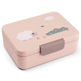 Boîte à goûter avec séparateur tiny farm rose