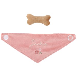 Peluche chien avec sac de transport jackie