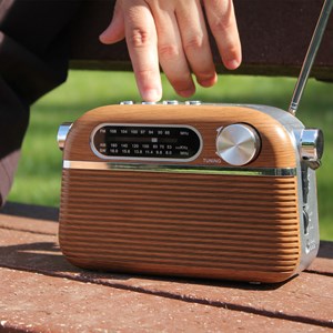 Radio vintage rétro bois fm am sw - mp3 usb micro sd - compacte et design