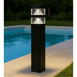 Borne extérieure pyramide piscine 60cm noir