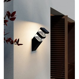 Applique extérieure pyramide 1000 lumens noir