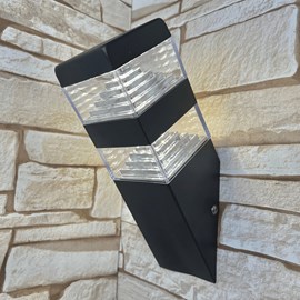Applique extérieure pyramide 1000 lumens gris anthracite