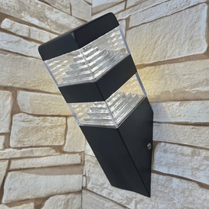 Applique extérieure pyramide 1000 lumens gris anthracite