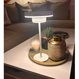 Lampe de table solaire genova blanc