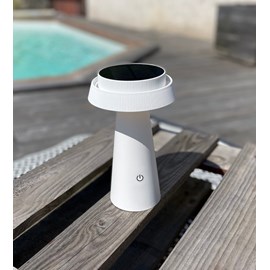 Lampe de table solaire rosa blanc
