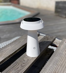Lampe de table solaire rosa blanc