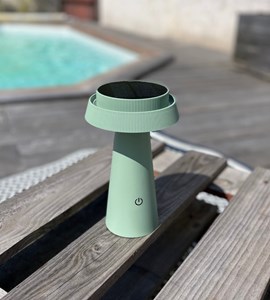 Lampe de table solaire rosa vert