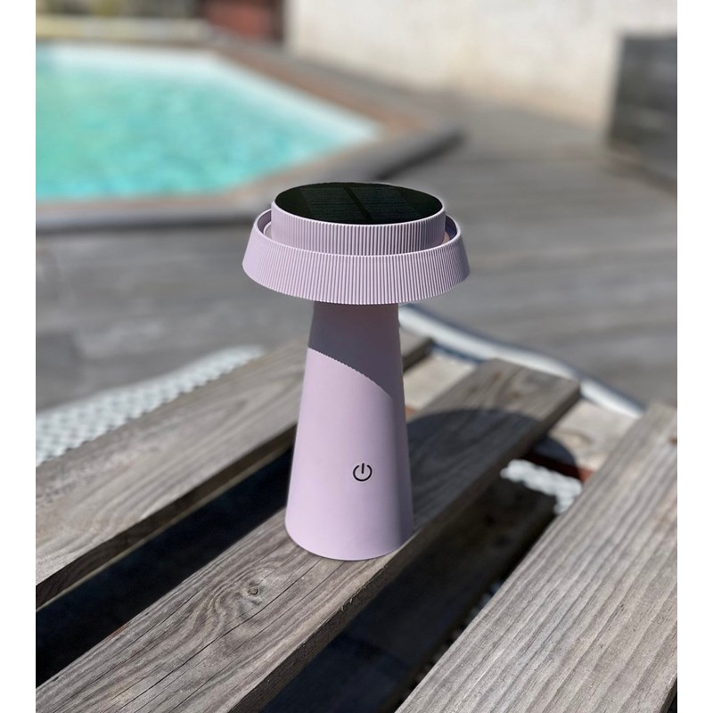 Lampe de table solaire rosa violet