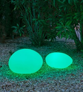 Galet lumineux rechargeable usb et solaire petra