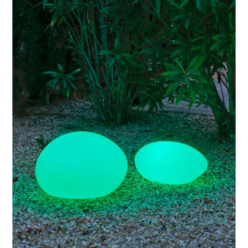 Galet lumineux rechargeable usb et solaire petra