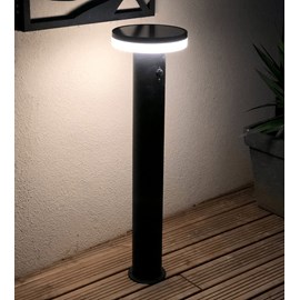 Borne extérieure solaire alto avec détecteur de mouvements noir