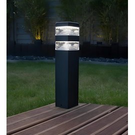 Borne extérieure pyramide 40cm noir