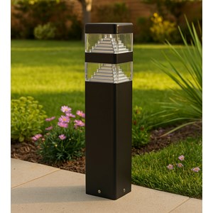 Borne extérieure pyramide 40cm noir