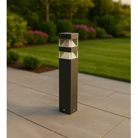 Borne extérieure pyramide 60cm gris anthracite