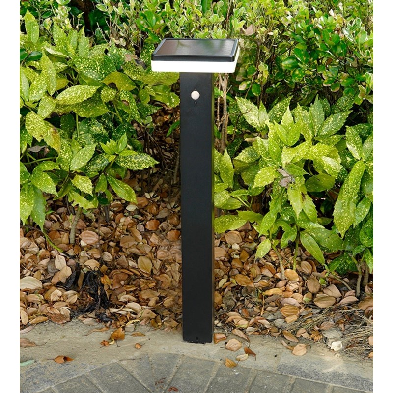 Lumihome - Borne extérieure solaire sun–1000 avec détecteur de mouvements noir