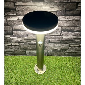 Borne extérieure solaire living avec détecteur de mouvements 45cm inox