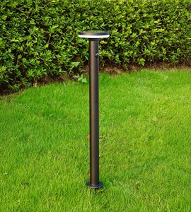 Borne extérieure solaire living avec détecteur de mouvements 85cm noir