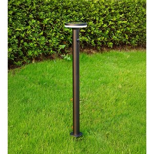 Borne extérieure solaire living avec détecteur de mouvements 85cm noir