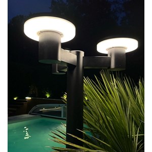 Lampadaire solaire alto-3000 noir 2m