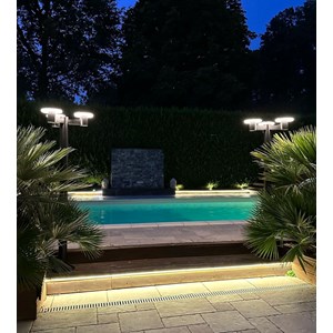 Lampadaire solaire alto-3000 noir 2m