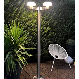 Lampadaire solaire alto-3000 inox 2m