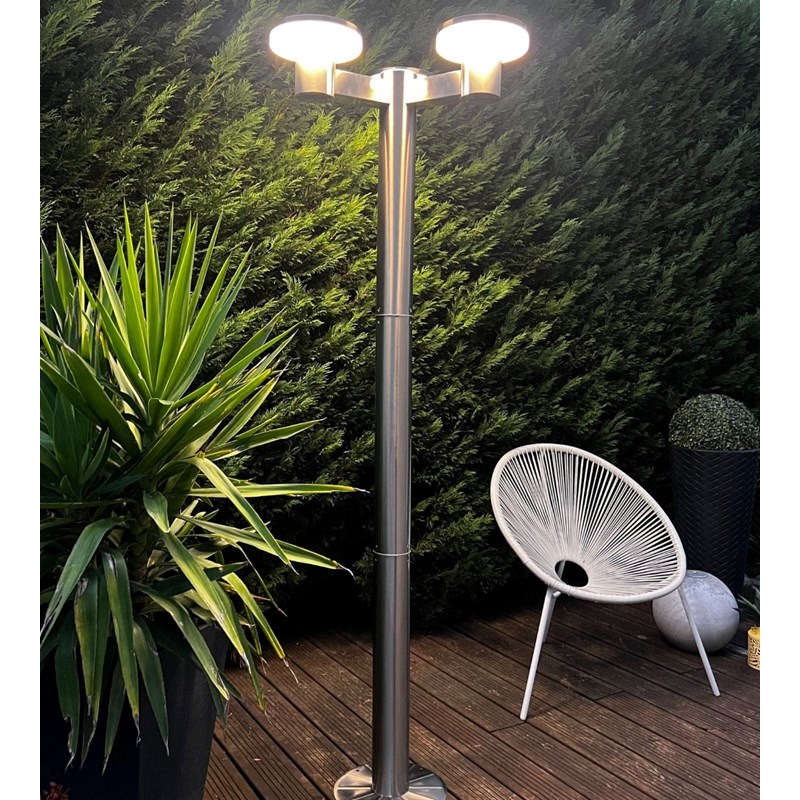 Lampadaire solaire alto-3000 inox 2m