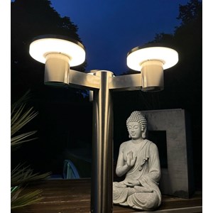 Lampadaire solaire alto-3000 inox 2m