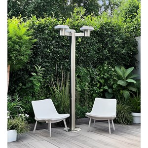 Lampadaire solaire alto-3000 inox 2m