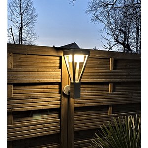 Applique extérieure solaire luxor avec détecteur de mouvements inox