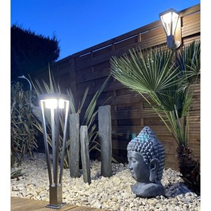 Applique extérieure solaire luxor avec détecteur de mouvements inox