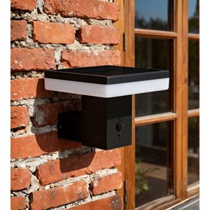 Applique extérieure solaire sun–1000 avec détecteur de mouvements noir
