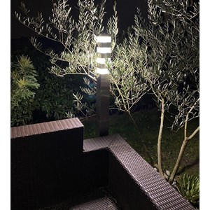 Lampadaire extérieur pyramide 2m inox
